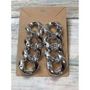 Chunky Chain Links Acrylic‎ Earrings Drop Dangle NWOT Lightweight